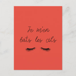 Cartão Postal Carte postale Je m'en bats les cils