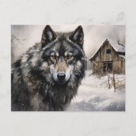 Cartão Postal Carte postale Loup Série 1-5