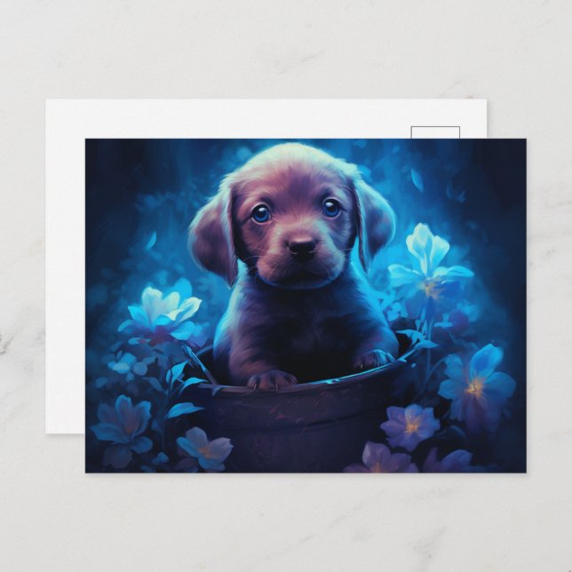 Cartão Postal Carte Postale lumière bleue (Frente/Verso)