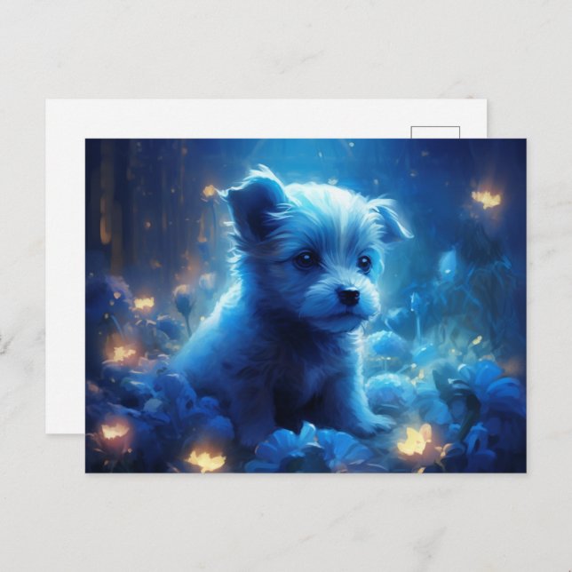 Cartão Postal Carte Postale lumière bleue (Frente/Verso)