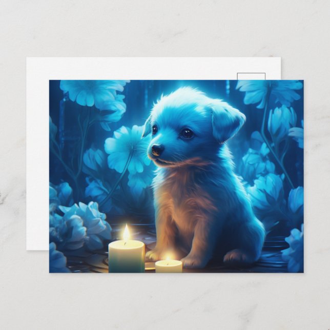 Cartão Postal Carte Postale lumière bleue (Frente/Verso)