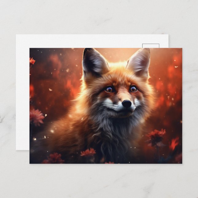 Cartão Postal Carte postale Mysteries of the Cunning Fox (Frente/Verso)