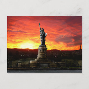 Cartão Postal carte postale nova estátua de Nova Iorque liberté