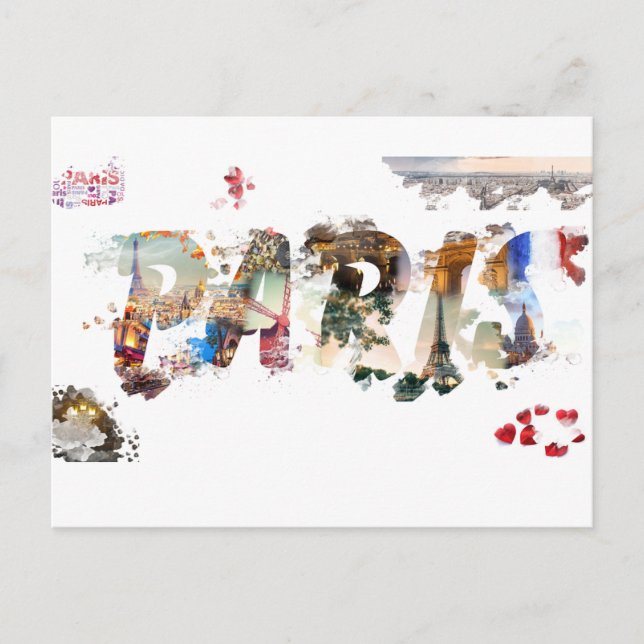Cartão Postal Carte Postale PARIS (Frente)