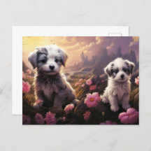 Carte postale Pawsome Puppies