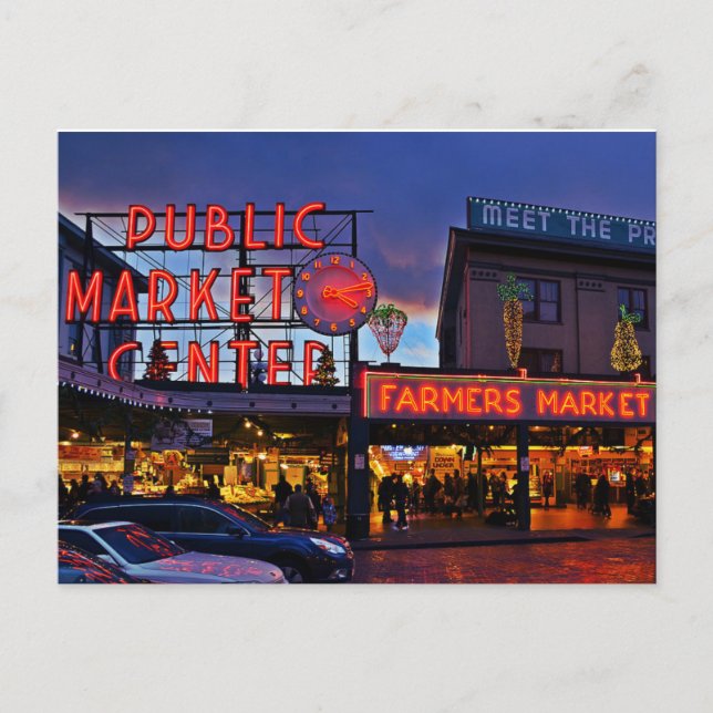 Cartão postal / Carte Postale Pike Place Market, S (Frente)