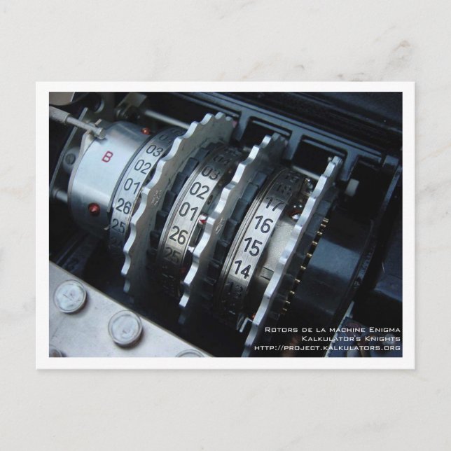 Cartão Postal Carte postale Rotor Enigma (Frente)