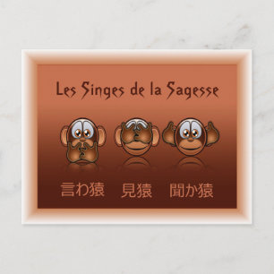 Cartão Postal carte postale singles de la sagesse