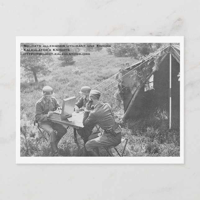 Cartão Postal Carte postale Soldats Enigma (Frente)