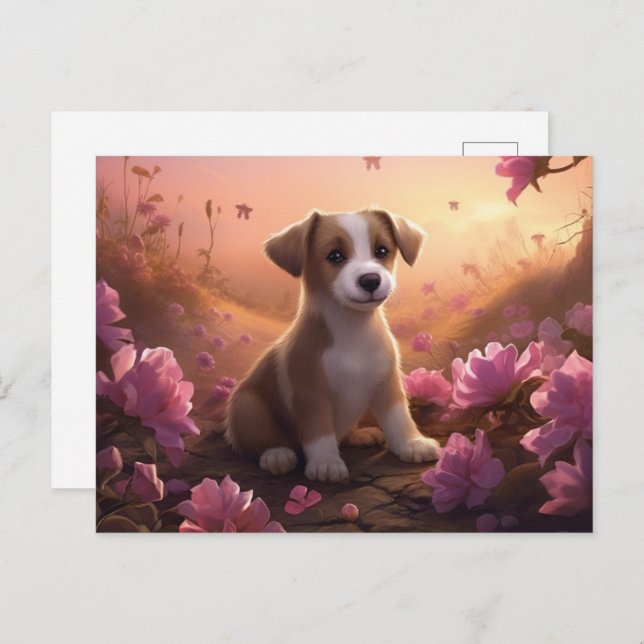 Cartão Postal Carte postale Tender Canine Heart (Frente/Verso)