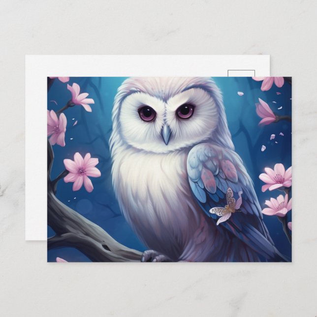 Cartão Postal Carte postale The Enigmatic Owl's Secret (Frente/Verso)