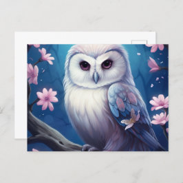 Cartão Postal Carte postale The Enigmatic Owl's Secret