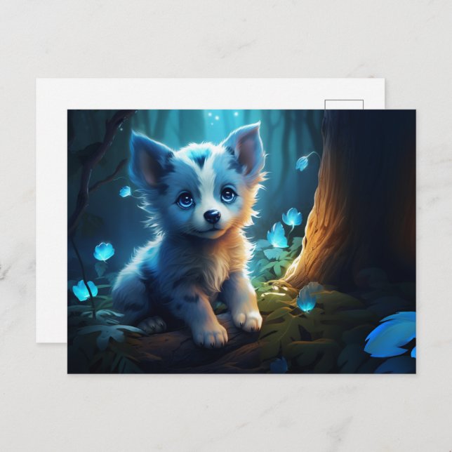 Cartão Postal Carte postale The Happy Little Dog (Frente/Verso)