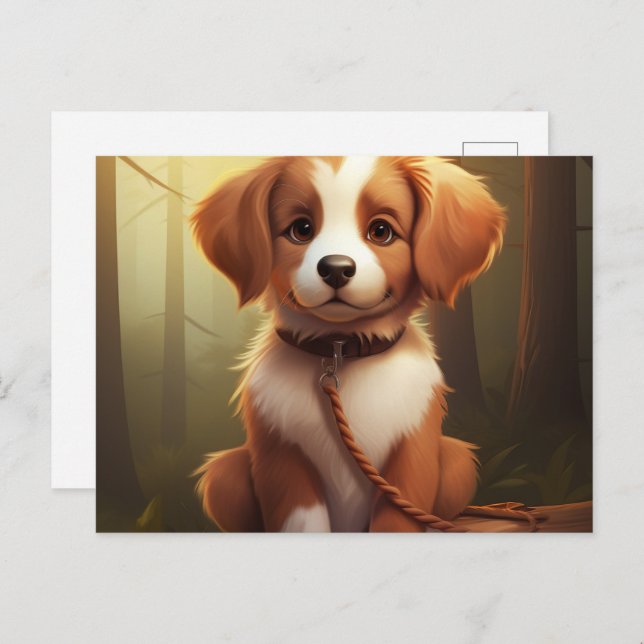 Cartão Postal Carte postale The Joyful Puppy's Escapades (Frente/Verso)