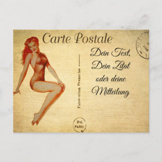 Cartão Postal Carte Postale , Vintage Pinup 13