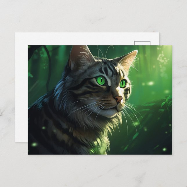 Cartão Postal Carte postale Wild Cats in Action (Frente/Verso)