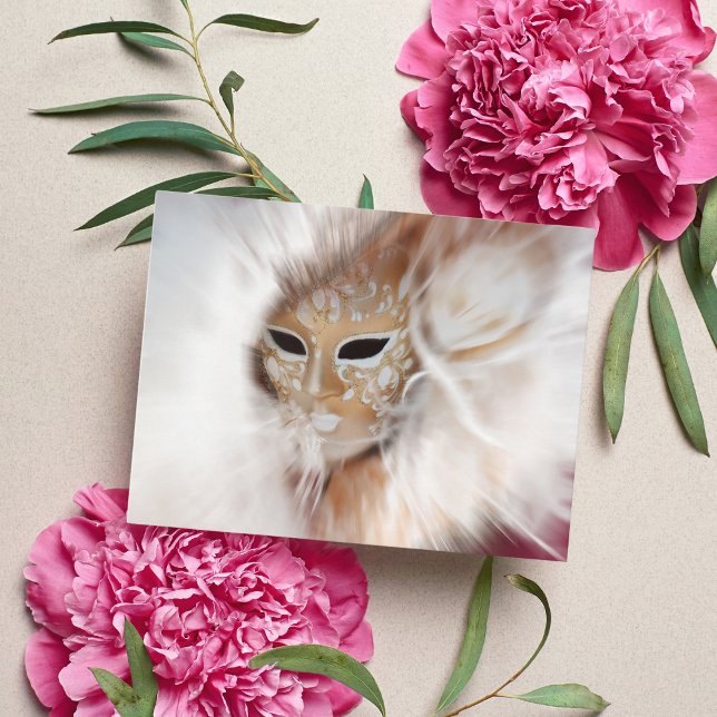 Cartão Postal Carteira de Máscara Veneziana Misteriosa (Criador carregado)