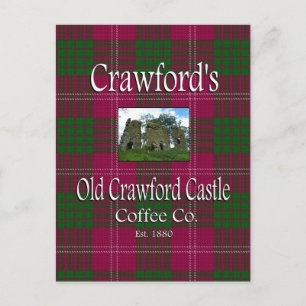 Cartão Postal Carteira postal do antigo Castelo Crawford Crawfor