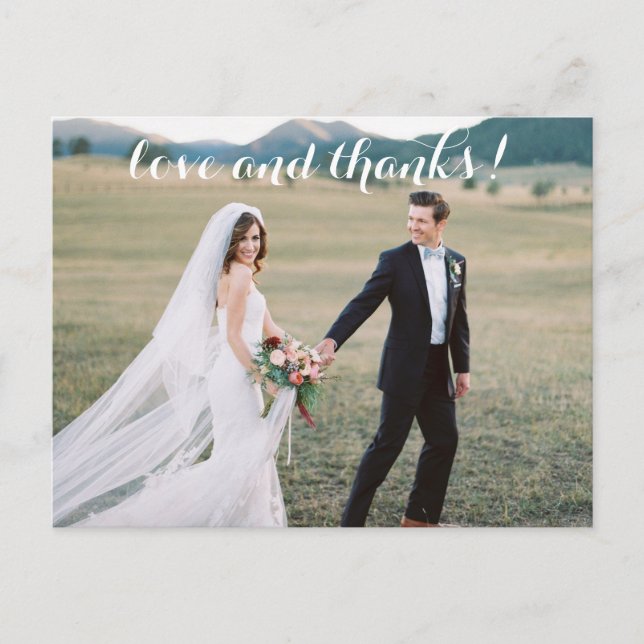 Cartão Postal Carteira Romântica Obrigado (Frente)