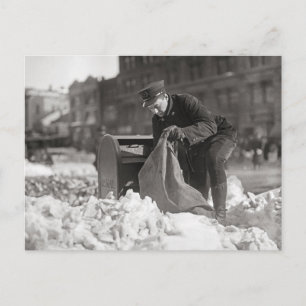 Cartão Postal Carteiro na Neve, 1922