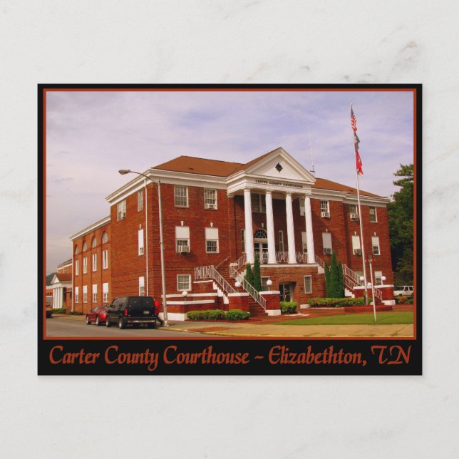 Cartão Postal Carter County Courthouse - Elizabethton, TN (Frente)