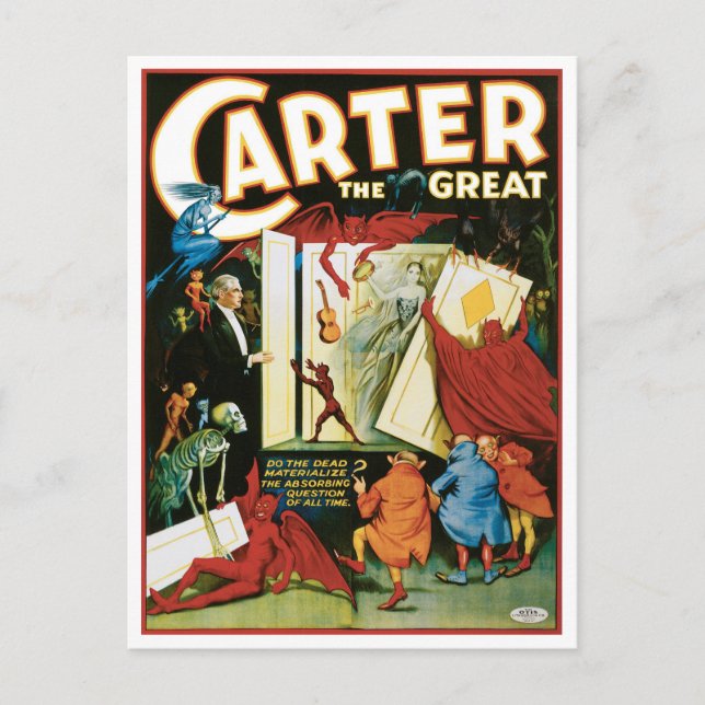 Cartão Postal Carter O Excelente ~ O Morto Se Materializa? (Frente)