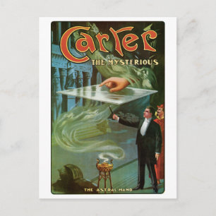 Cartão Postal Carter O Misterioso ~ Vintage Magic Act