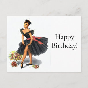 Cartão Postal Carter Vintage Bailarina Retro Anos 50