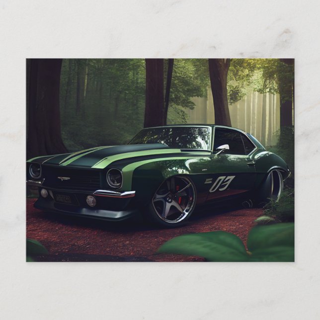 Cartão Postal Cartes Postales auto forest (Frente)