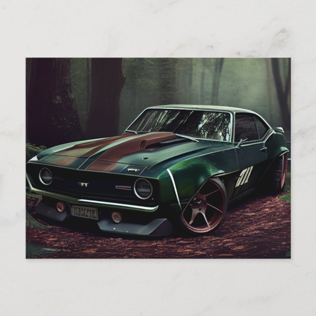 Cartão Postal Cartes Postales auto forest (Frente)