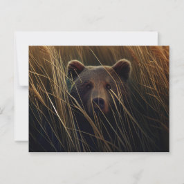 Cartão Postal Cartes Postales bear herbe