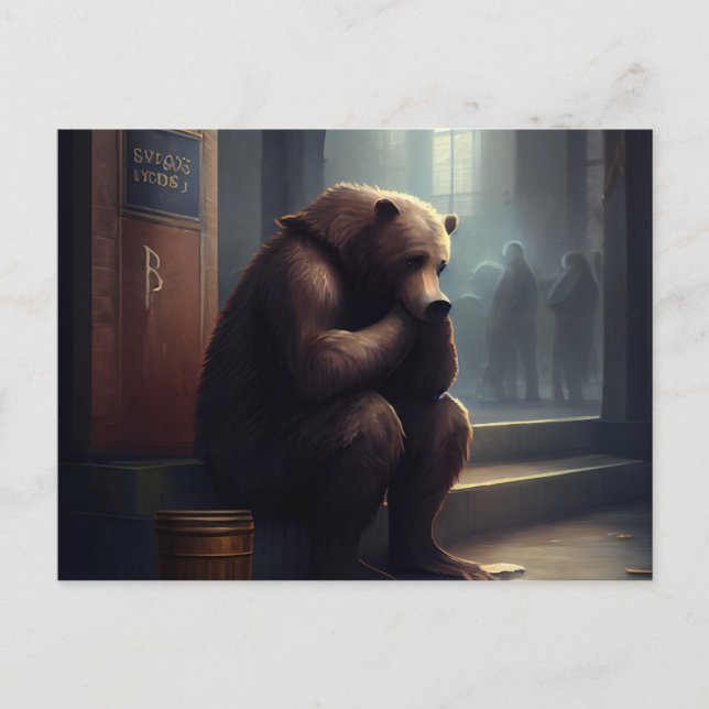 Cartão Postal Cartes Postales bear Seul (Frente)