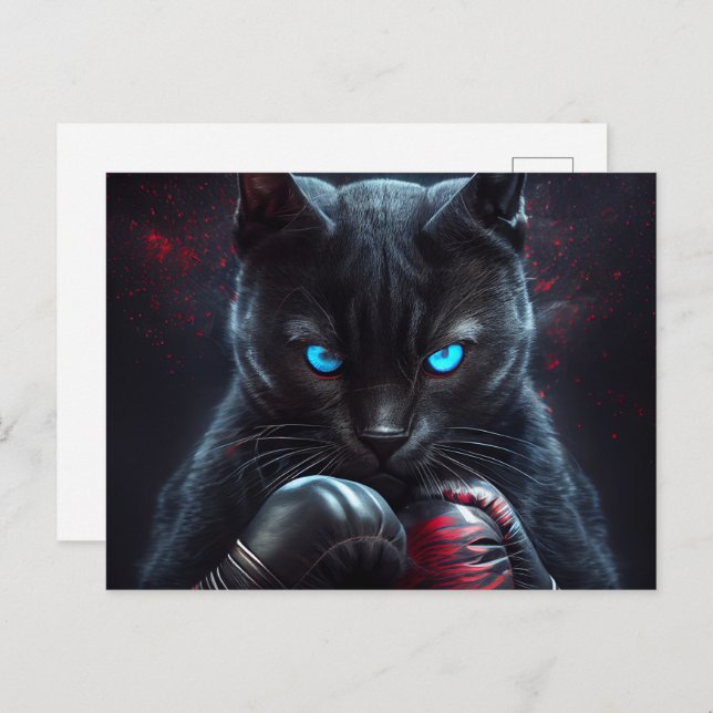 Cartão Postal Cartes Postales Black Cat (Frente/Verso)