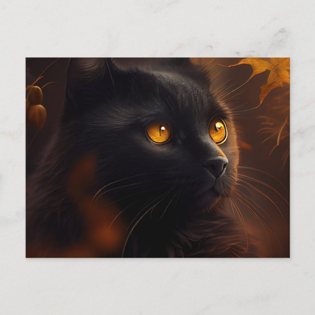 Cartão Postal Cartes Postales Black Cat (Frente)