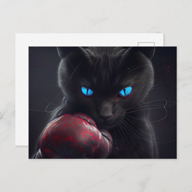 Cartão Postal Cartes Postales Black Cat (Frente/Verso)