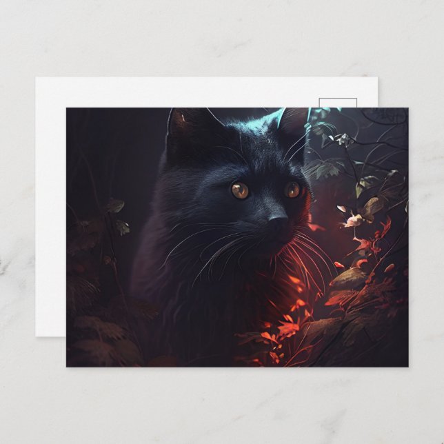 Cartão Postal Cartes Postales Black Cat (Frente/Verso)