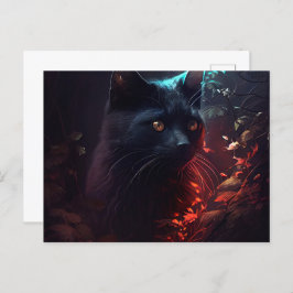 Cartão Postal Cartes Postales Black Cat