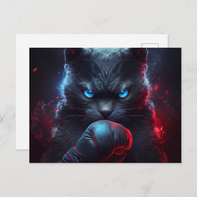 Cartão Postal Cartes Postales Black Cat (Frente/Verso)