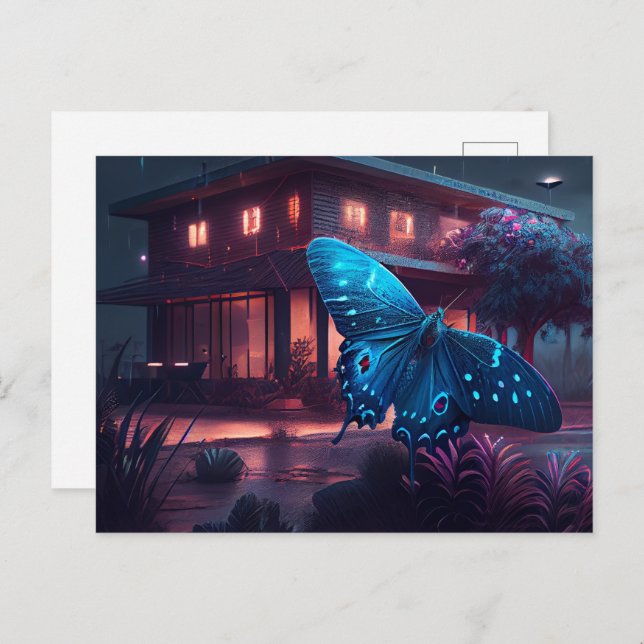Cartão Postal Cartes Postales butterfly (Frente/Verso)