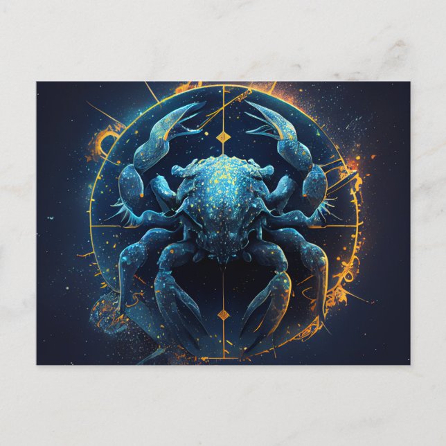 Cartão Postal Cartes Postales Cancer Zodiac (Frente)
