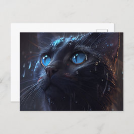 Cartão Postal Cartes Postales Cat divers pluie