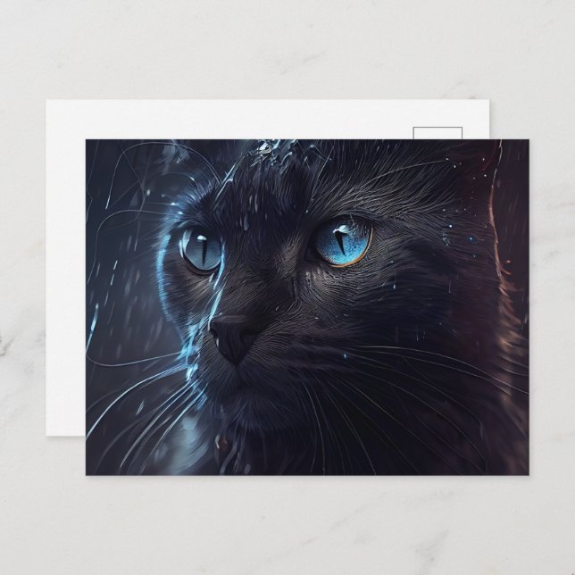 Cartão Postal Cartes Postales Cat divers pluie (Frente/Verso)