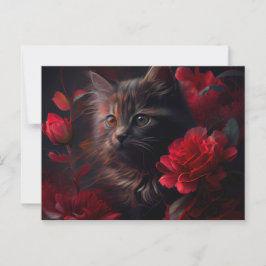 Cartão Postal Cartes Postales Cat Fleur
