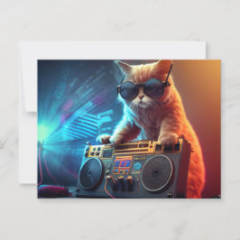 Cartão Postal Cartes Postales Cat Funny