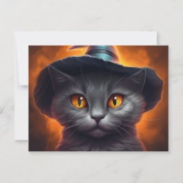 Cartão Postal Cartes Postales Cat Halloween