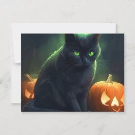Cartão Postal Cartes Postales Cat Halloween