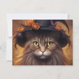 Cartão Postal Cartes Postales Cat Halloween