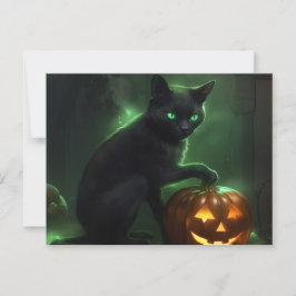 Cartão Postal Cartes Postales Cat Halloween