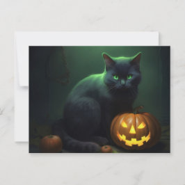 Cartão Postal Cartes Postales Cat Halloween