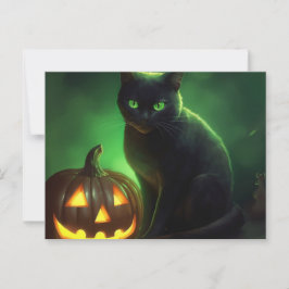 Cartão Postal Cartes Postales Cat Halloween